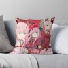 Zero Two Tribute Pattern Throw Pillow Official Cow Anime Merch