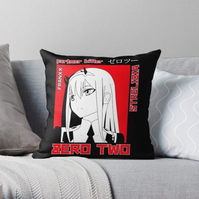 Zero Two Throw Pillow Official Cow Anime Merch