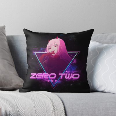 Darling In The Franxx (Zero Two 002 Aesthetic) Throw Pillow Official Cow Anime Merch