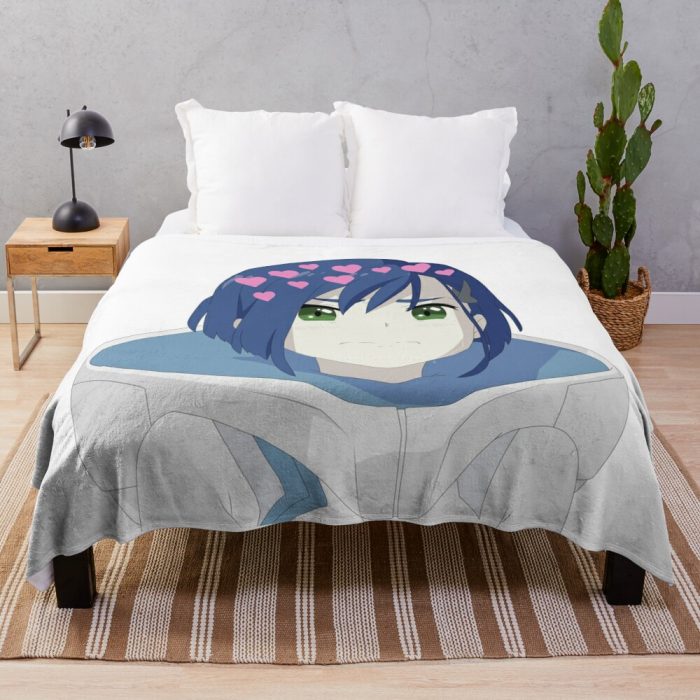 Ichigo Darling In The Franxx 015 (Pink Heart) Throw Blanket Official Cow Anime Merch