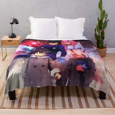 Darling In The Franxx 3 Throw Blanket Official Cow Anime Merch