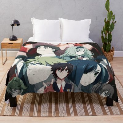 Darling In The Franxx Anime Throw Blanket Official Cow Anime Merch