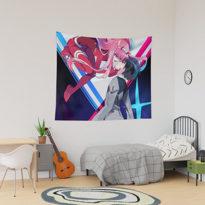 Darling In The Franxx: Hiro & Zero Two Tapestry Official Cow Anime Merch