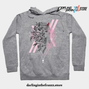 i promise darling 02 bloom hoodie gray s 898 - Darling In The FranXX Store