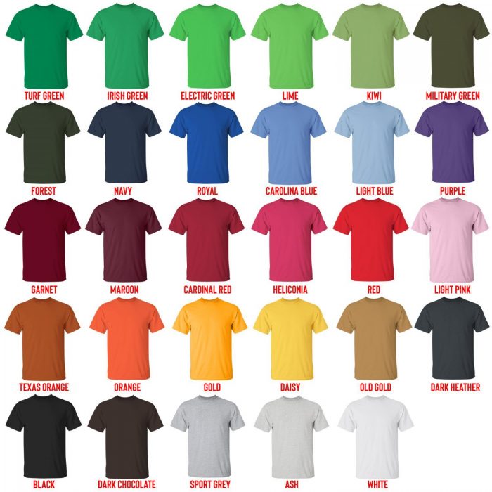 t shirt color chart - Darling In The FranXX Store